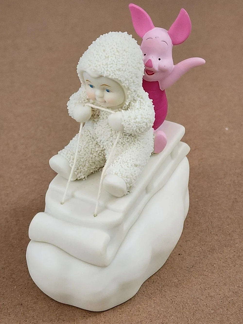 Disney Department 56 Trinket Box Snowbabies Look POOH  NO Hands ~ Figurine 2004